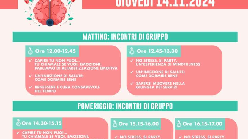 GIORNATA DI INFORMAZIONE SULLA SALUTE MENTALE